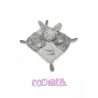 Premaman doudou plat ours blanc gris Happy Baby