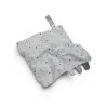 OBAIBI Doudou plat lapin bleu blanc gris coeurs