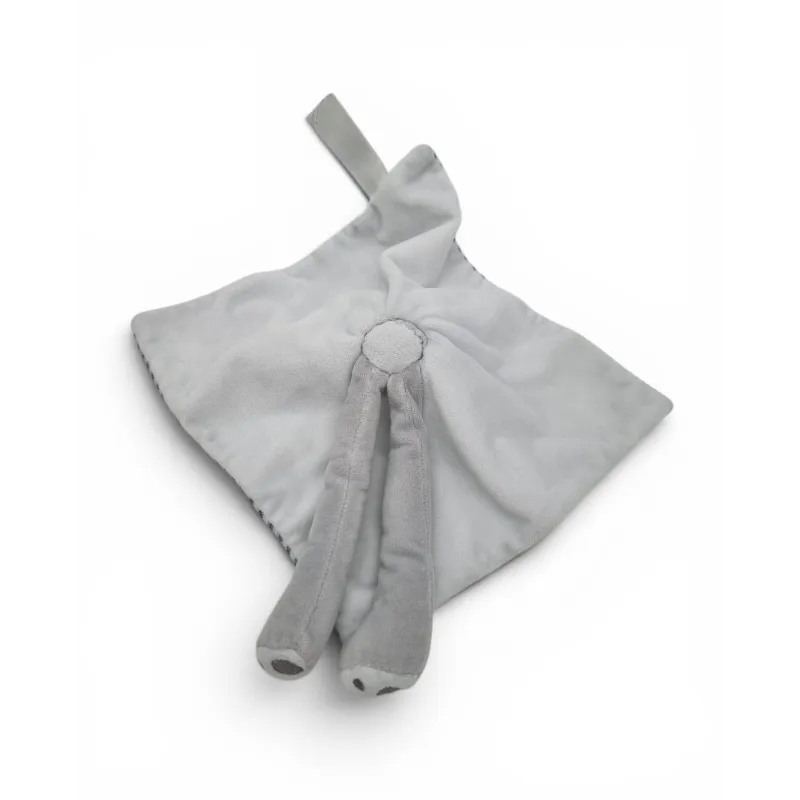 OBAIBI Doudou plat chien gris bleu rayures
