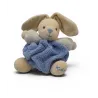 KALOO Doudou lapin plume blanc bleu