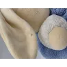 KALOO Doudou lapin plume blanc bleu