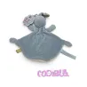 NICOTOY Doudou plat lapin bleu blanc étoiles Sparkle