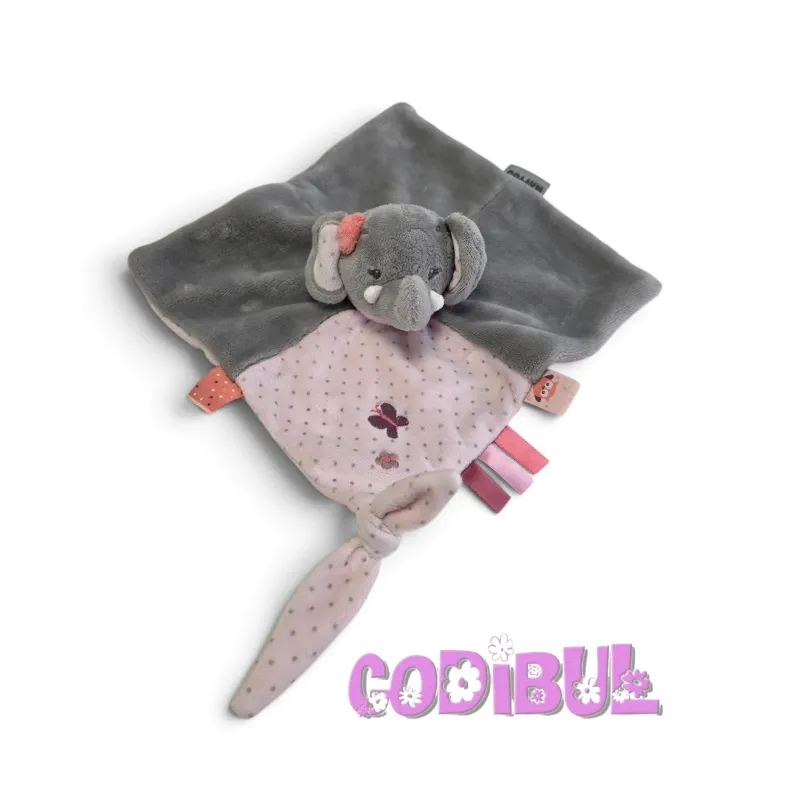NATTOU Doudou plat éléphant Adèle et valentine