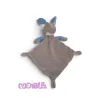 NICOTOY Doudou plat lapin bleu beige étoile sweet star